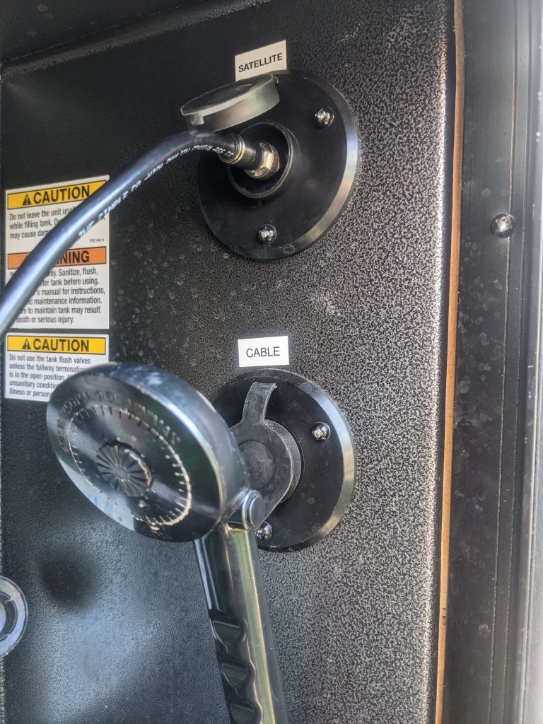 RV cable and satellite connections